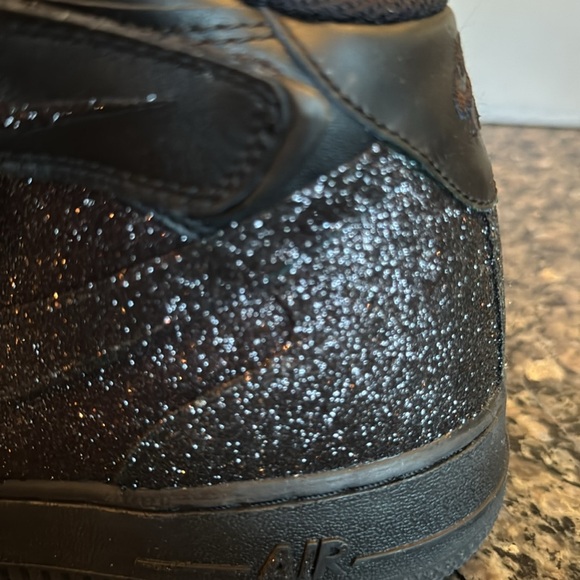 Nike Air Force 1 Black pearl Glitter Sneakers EUC 10.5 - Picture 13 of 17